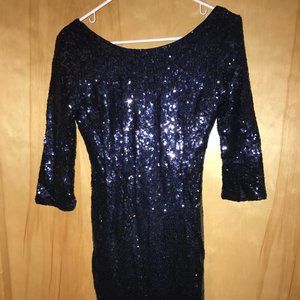 Navy Sequin Dress
